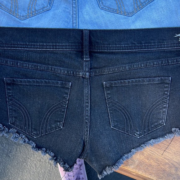 Hollister Destructed Jean shorts Bundle sz 7 (3) pairs Like New - Picture 9 of 10